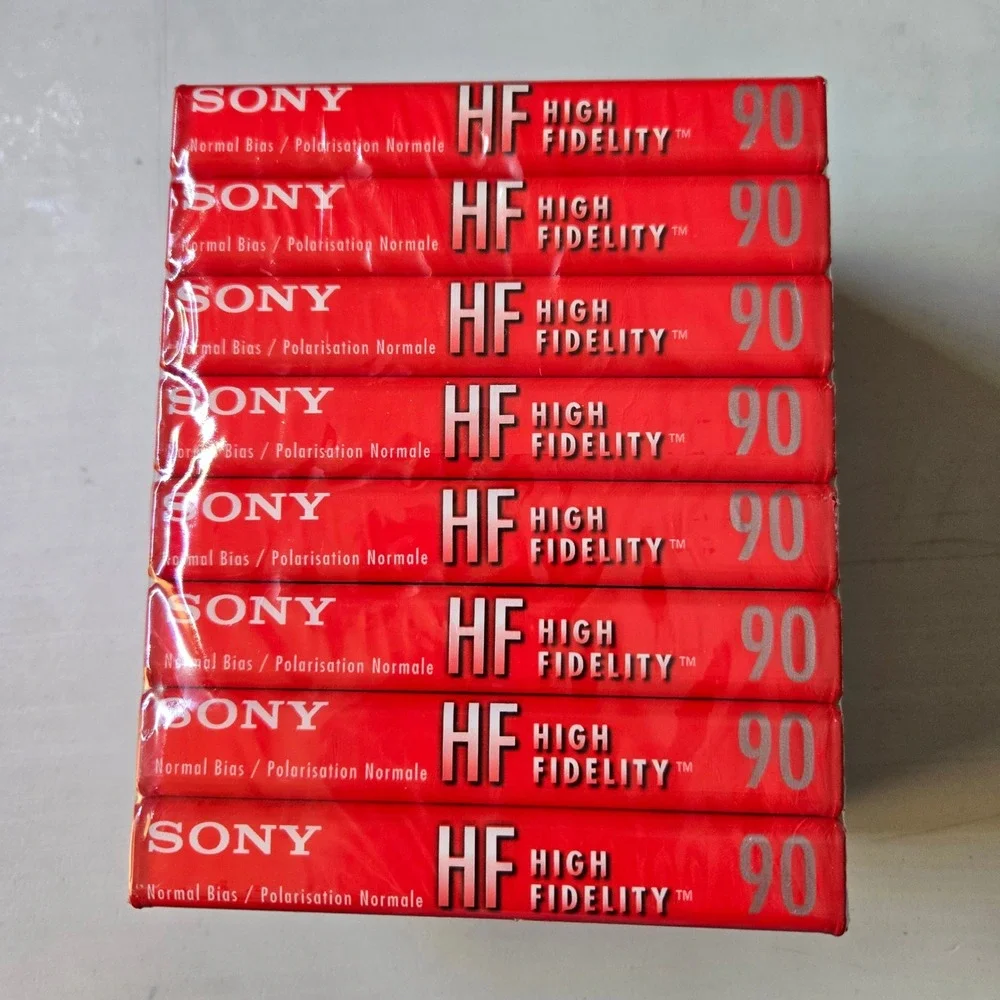 Sony HF‎ High Fidelity Normal Bias Audio Cassette 8 Pack C90HFL 90 Min